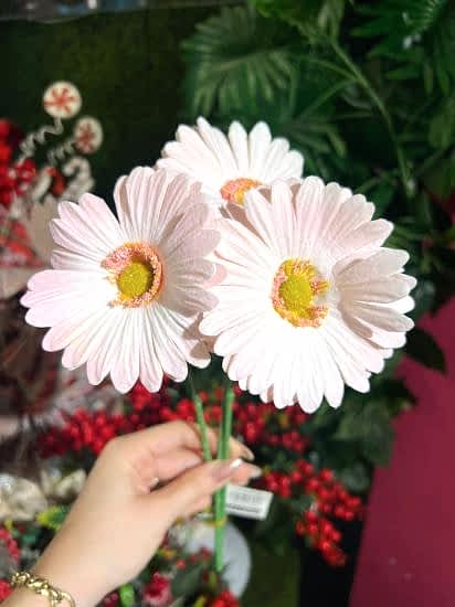 Happyland Yapay Çiçek Garbera Islak Papatya Pudra Renk 3 Adet HPY-26216