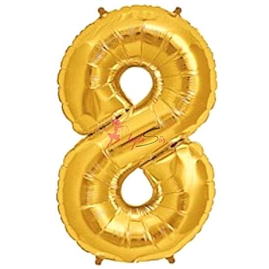8 Rakamı Folyo Balon GOLD 100 cm