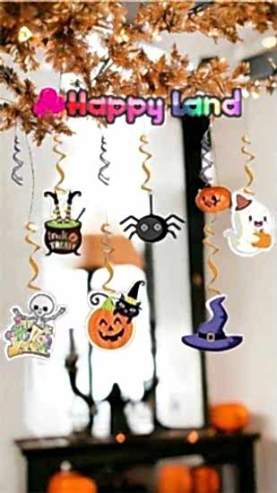 Happyland Halloween ASMA SÜS 6’ LI Tavan Sarkıt Süs Cadılar Bayramı Asma Dekor Süs
