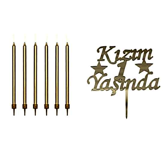 Happyland Kız Çocuk 1 Yaş Doğum Günü 2’li Set Gold 1. Yaş Günü 