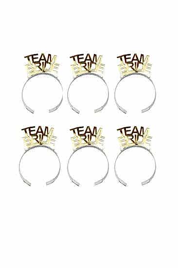Team Bride 6 lı Kağıt Taç Gold