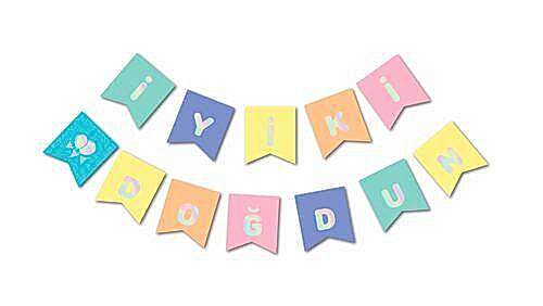 Macaron Hologram İyi Ki Doğdun Banner