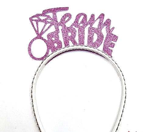 Team bride eva simli taç pembe