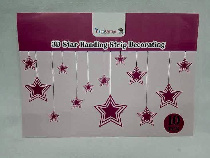 Pembe Yıldız Tavan Sarkıt Süs