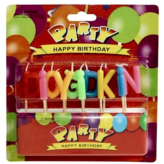 İyiki Doğdun harf renkli parti pasta mumları.