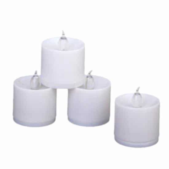 BEYAZ PİLLİ KISA TEALİGHT LED MUM 5 ad