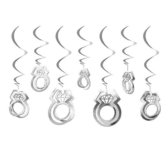 11’lu 3D Tavan Süs Yüzük Gümüş