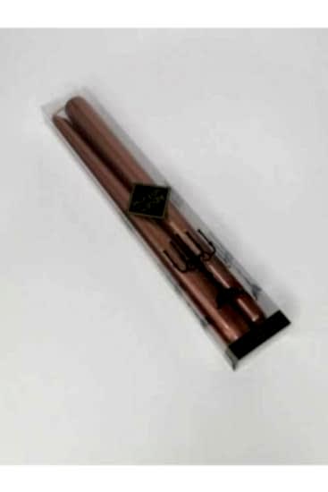 Horizon Mum Varaklı Ikili Bronz Şamdan Mum&nbsp;