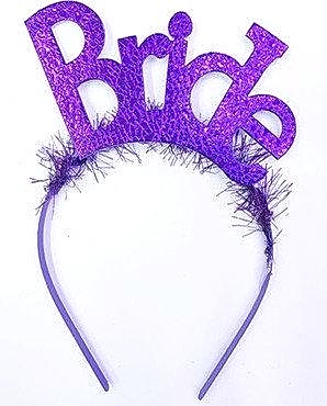 Bekarlığa Veda Bride Taç Kağıt Mor