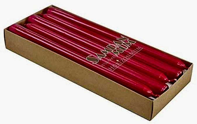 5’li Kırmızı Mat&nbsp;Şamdan Mum&nbsp;