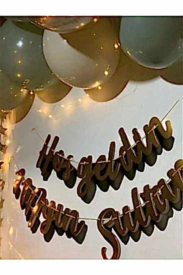 HappylandHoşgeldin 11 Ayın Sultanı Gold Yazı Ledli Zincir Balon Seti Dekor Ya Şehri Ramazan Seti