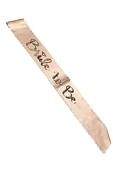 Happyland RoseGold Üzerine Gold Bride To Be Yazılı Kuşak﻿