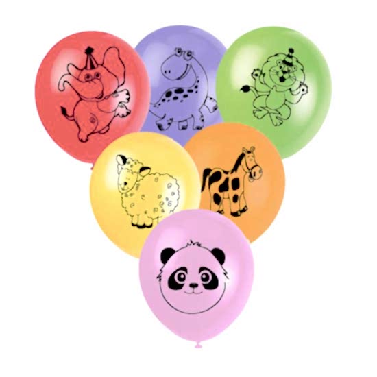 Happyland 30 Adet Hayvan Serisi Karışık Baskılı Balon