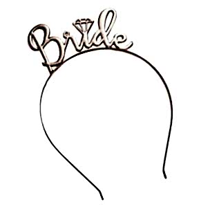 Happyland Rose Gold Bride Taç Demir Pembe Gelin Taç 19 x 12,5 cm