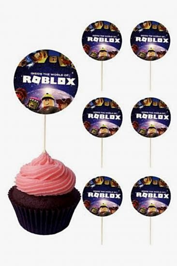 Happyland Roblox Temalı Doğum Günü Süsü Muffen Kürdanı Roblox Sunum Kürdanı