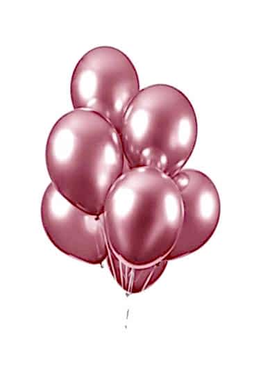 Happyland 10 Adet Pembe Krom Balon