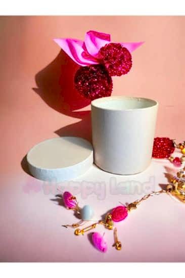 Happyland Silindir Hediye Kutusu Küçük Boy Krem Rengi Hediyelik Kutu Silindir Hediye Kutusu 10x10 Cm