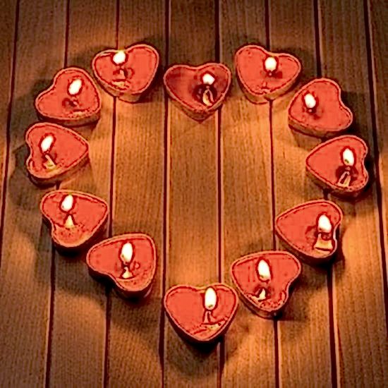 Happyland 14 Şubat 50 Adet Kırmızı Kalpli Mum, Evlilik Teklifi Küçük Tealight Mum