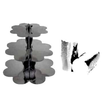 Happyland Gümüş Kek Standı +Gümüş&nbsp;Kek Kapsülü 2’li Set