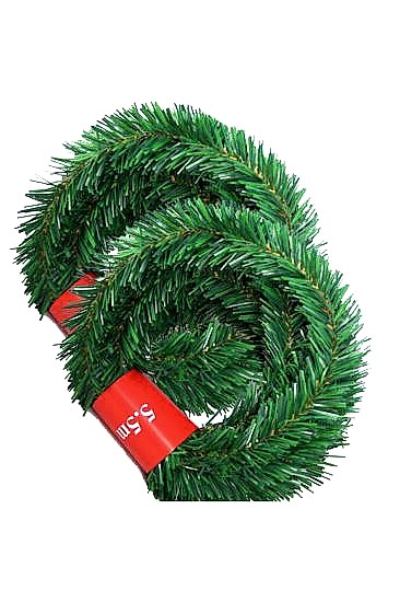 Happyland Yılbaşı Yeşil Çam Garland Çam Dalı 5 Metre Uzunluk - 3.5mm Kalınlık Doğal Görünümlü Dalı