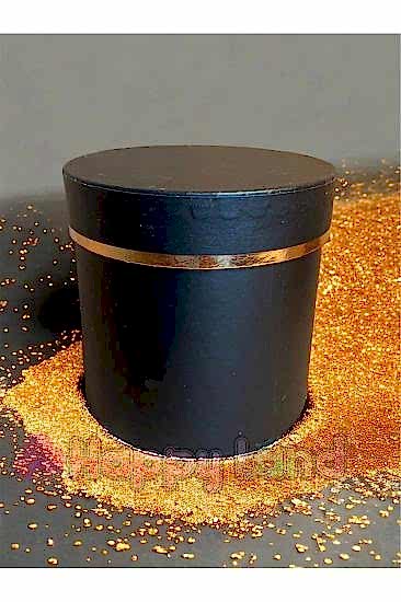 Happyland Silindir Hediye Kutusu Siyah Renk Küçük Boy 10x10 Cm 