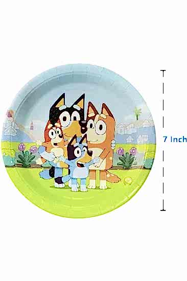 Happyland Bluey Bingo Temalı Model Figürlü Karton Tabak 8’li