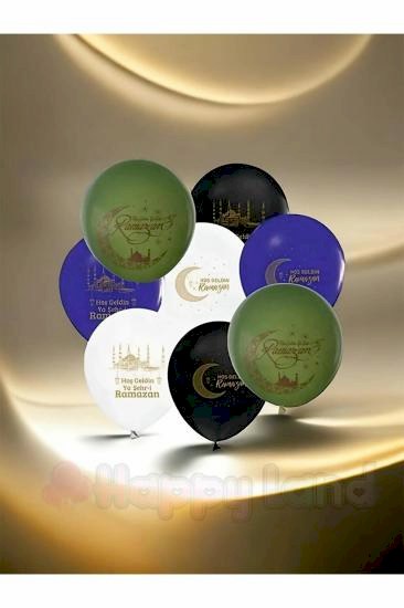 HappylandRamazan Ayı Hoşgeldin Ramazan Baskılı 100 Adet Balon Ramazan Balon