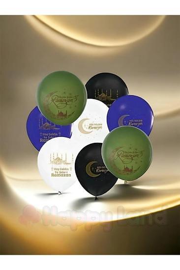 HappylandRamazan Ayı Hoşgeldin Ramazan Baskılı 30 Adet Balon Ramazan Balon