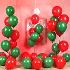 50 Adet Metalik Sedefli Kaliteli Balon 25 Kırmızı 25 Yeşil