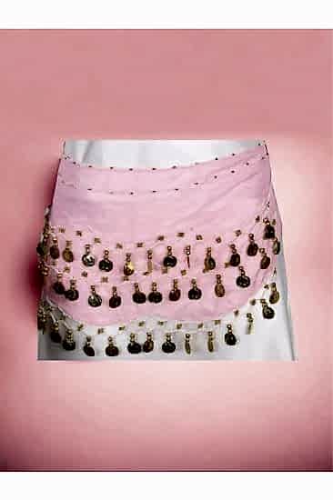 Happyland Şakira Kemeri Gold Pullu Soft Pembe Renk Shakira Şakira Dansöz Oryantal Kemeri 1 Adet