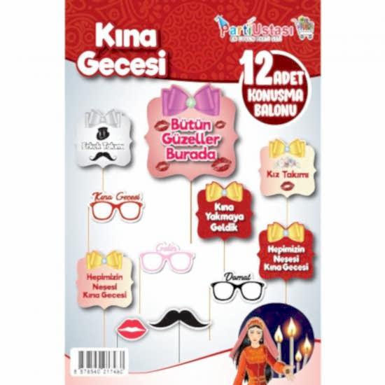 Happyland Konuşma Balonu Kına Gecesi 12 Adet Konuşma Kartı
