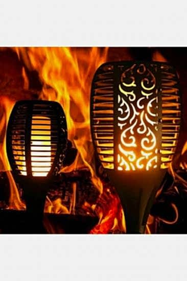 Happyland Ledli Solar Meşale Alev Işık Efektli Dekoratif Bahçe Aydınlatması Solar Aydınlatma Led Meşale 1 Adet