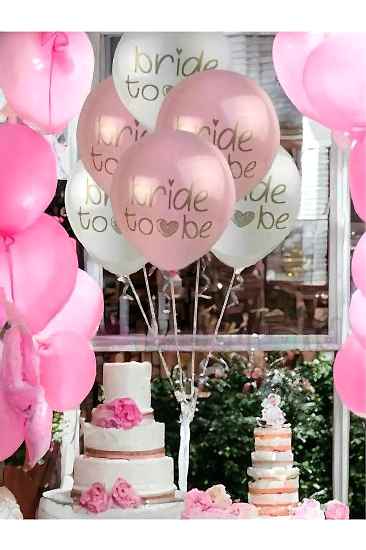 Happyland Bride To Be 10’lu Balon Seti (Pembe ,Beyaz,Şeffaf Bride Baskılı Balon )