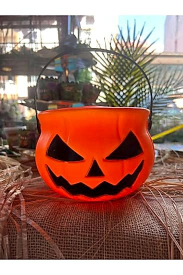 Happyland Halloween Büyük Boy Balkabağı Şeker Kutusu 1 adet cm no 5 Halloween Şeker Kutusu