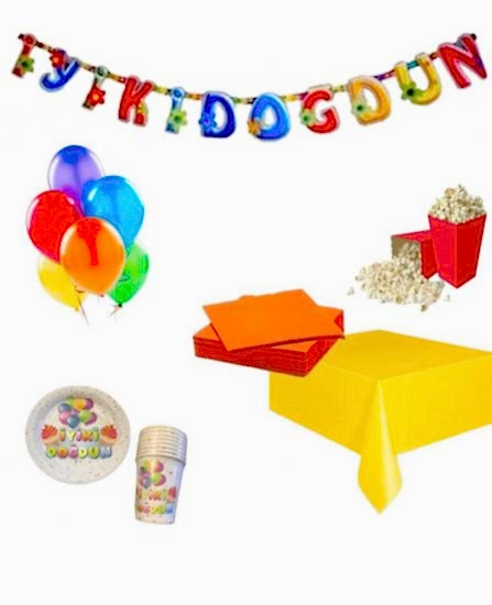 Happyland Rengarenk Doğum Günü Parti Paketi Ekonomik Set Renkli İyiki Doğdun Yazılı Set