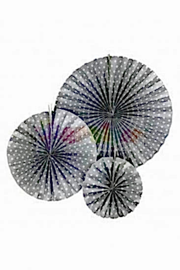 Happyland Gümüş 3 Lü  Yelpaze Süs 