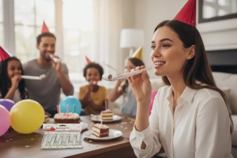 Happyland Yılbaşı Uzayan Düdük Kaynana Dili 10 Adet Gold Çizgili Parti Ve Doğum Günü YılbaşıDüdüğü