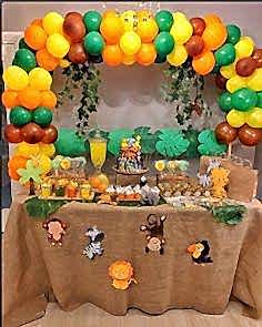 SAFARİ ORMAN TEMALI KOMPLE DOĞUM GÜNÜ PARTİ SET