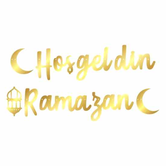 Happyland Flama Hoşgeldin Ramazan Metalize Altın Set 1 Adet