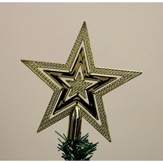 Happyland Yılbaşı Tepe Yıldızı Mini Boy Gold 9 cm