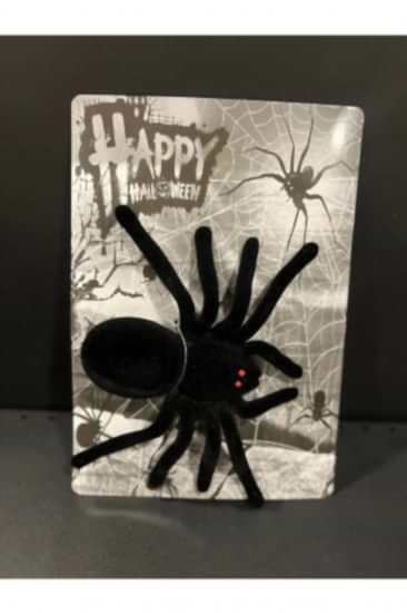 Happyland Halloween Parti Aksesuar Dekor Mini Boy Siyah Örümcek Cadılar Bayramı Dekor Örümcek Süs