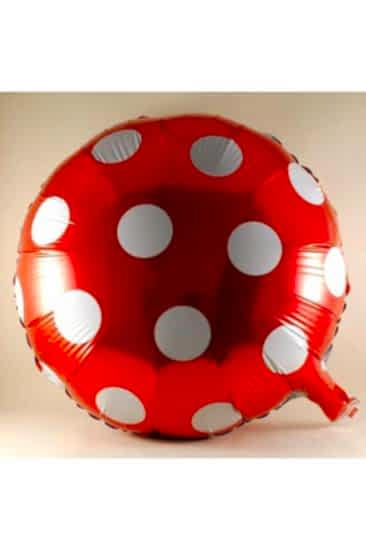 Happyland Beyaz Puantiyeli Kırmızı Renkte Folyo Balon