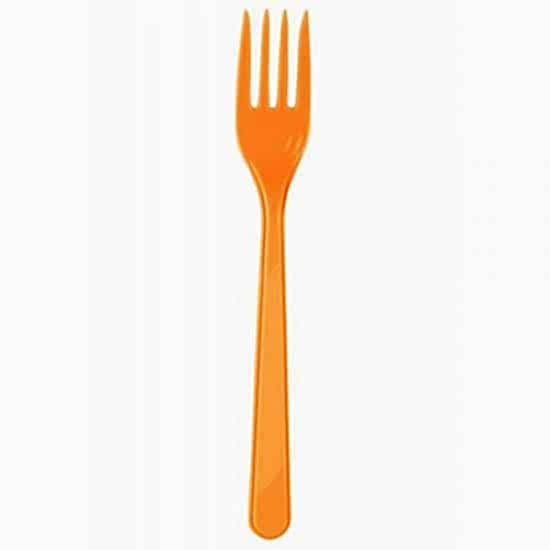 Turuncu Plastik Çatal 25’li