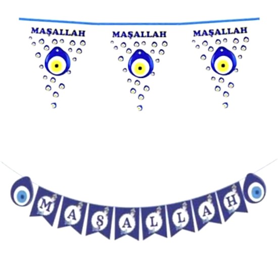 Happyland Sünnet Düğünü 2’li Maşallah Sünnet Serisi Flama + Banner