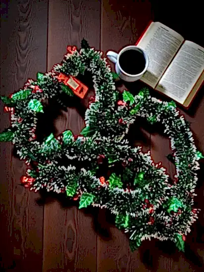 Happyland Yılbaşı Süsü Karlı Süslü Tinsel Garland Sim 2 m Yeşil Renk Kirazlı Model HPY-4