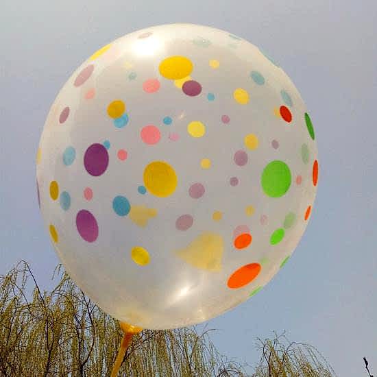 50 Adet Şeffaf Karışık Renkli Lateks Balon