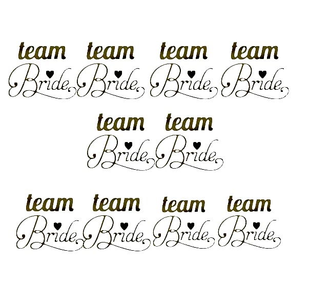 Happyland Team Bride İtalik Yazılı Gold Bride To Be Partisi Kutlama Dövmesi 10’lu Nedime Dövmesi Geçici Dövme