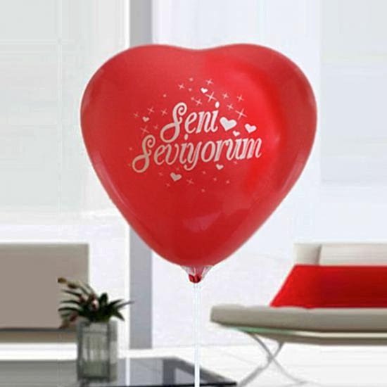 Seni Seviyorum Baskılı Lateks Balon 12 inc 30 Ad