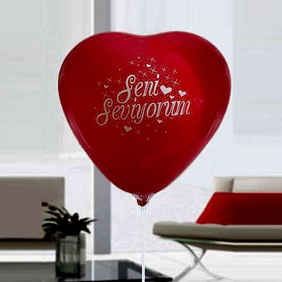 Seni Seviyorum Baskılı Lateks Balon 12 inc 7 Ad