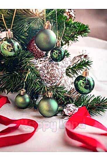 Happyland Yılbaşı Çam Ağacı Süsü Yeşil Parlak Mat 6 Adet 4 cm Asetat Kutulu Model Yılbaşı Topu